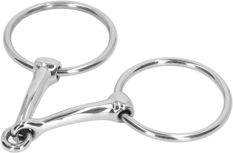 Horse Mouth Bit Stainless Steel Loose Ring Snaffle Bit 125mm, Anti Biting Control, Durable Metal Tack for Western Riding - Comfortable Fit, Horse Friendly Design, Ideal for - Image 2