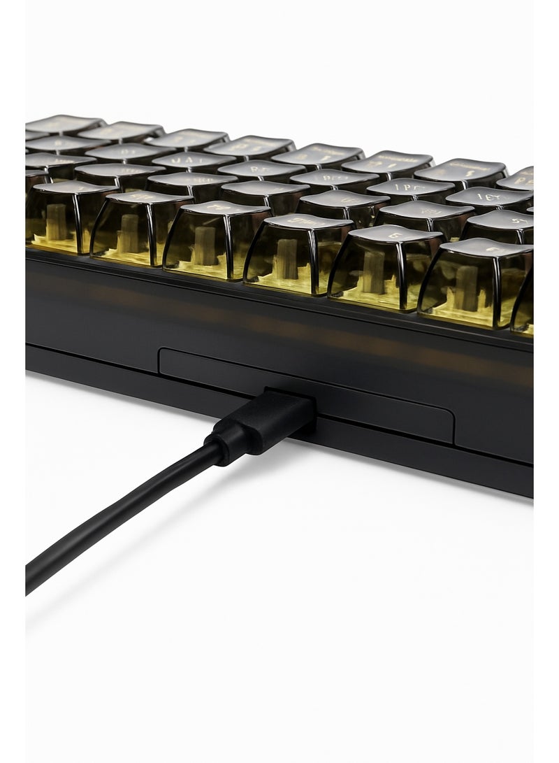 AULA F98 Pro Mechanical Keyboard, 95 Keys, RGB Backlight, 2.4G Wireless & Bluetooth, Multimedia Knob - Image 3