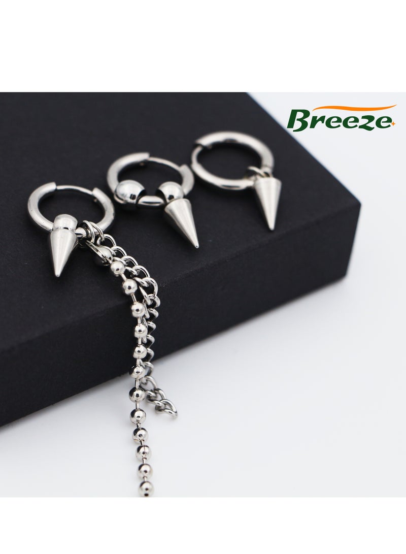 Breeze 3-Piece Alloy BTS Style Fashion Earrings  - Image 2