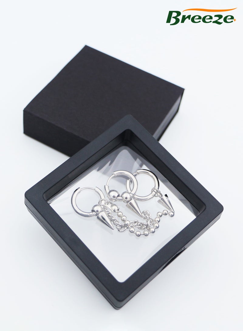 Breeze 3-Piece Alloy BTS Style Fashion Earrings  - Image 3