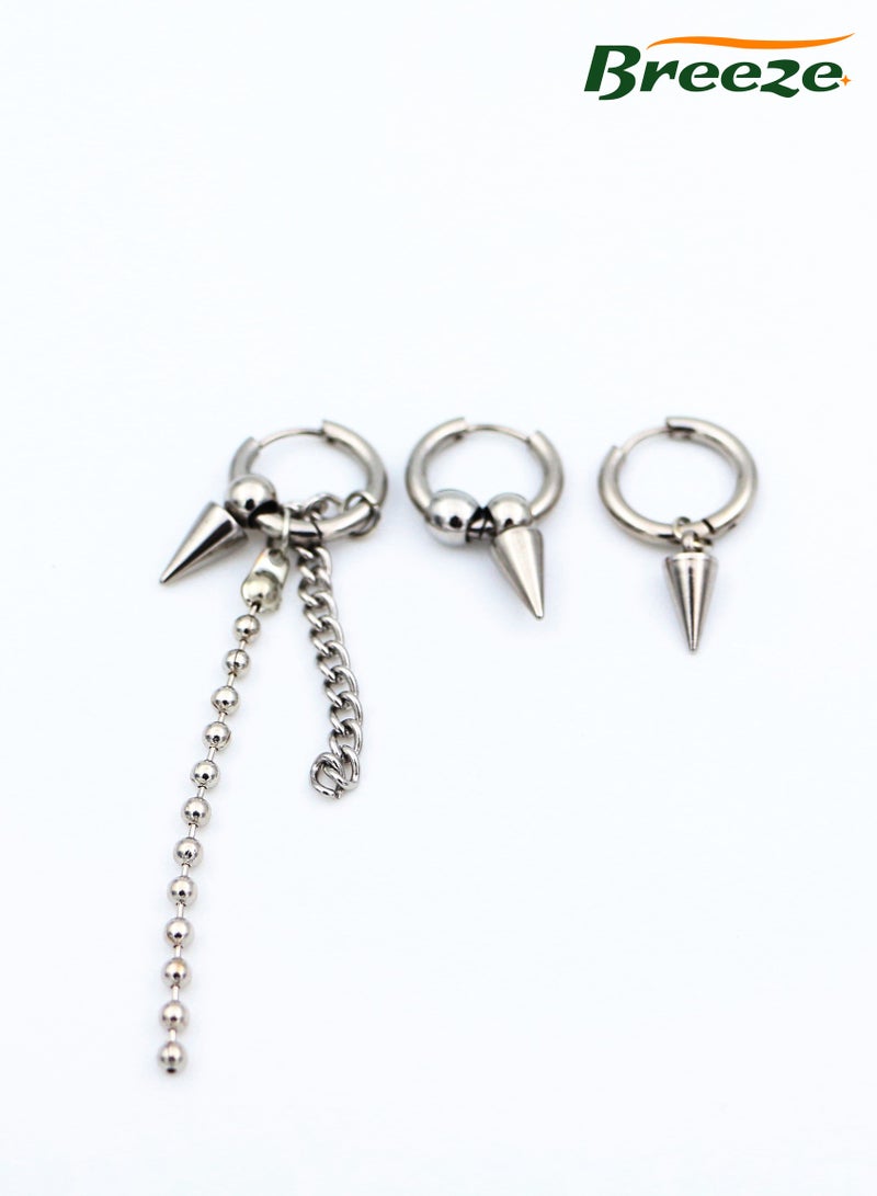 Breeze 3-Piece Alloy BTS Style Fashion Earrings  - Image 1