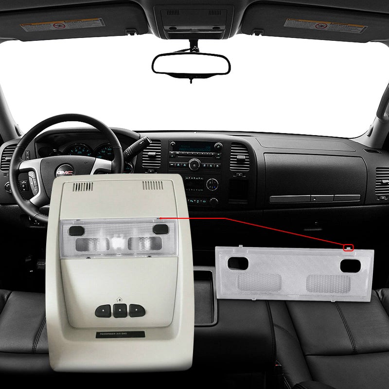 MbuyDIY Interior Map Dome Light Cover Clear Lens Overhead Console Reading lamp Compatible with 2007-2013 Chevy Silverado GMC Sierra Yukon Tahoe Escalade Suburban Avalanche - Image 2