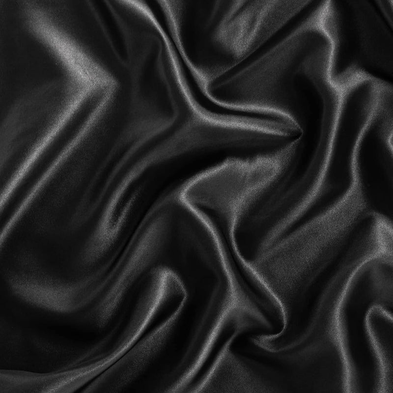 تريلي كيس وسادة جسم ساتان تريلي للشعر والبشرة، غطاء وسادة جسم ساتان حريري مقاس 20×48 بوصة مع إغلاق مغلف، أسود - Image 4