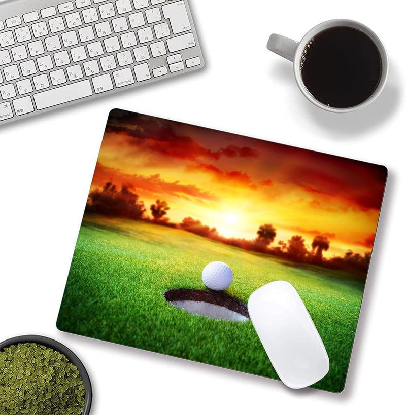 KUOSGM Mouse Pad, Ball in Hole Golf Mouse Pad Rectangle Custom Designs, Waterproof Anti-Slip Rubber Mousepad Office Accessories Desk Decor Wireless Mouse Pads for Computers Laptop - Image 4