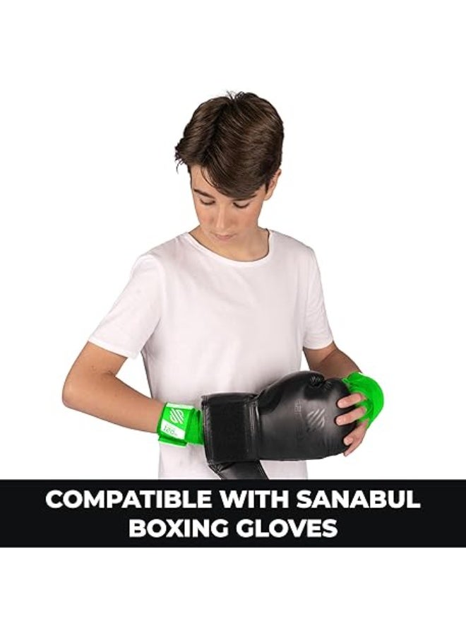 Sanabul  Elastic 120 Inch Boxing Hand Wraps | Kickboxing Handwraps For Boxing Gloves For Men, Women, And Kids | Muay Thai Mma Hand Wraps | Green - Image 4