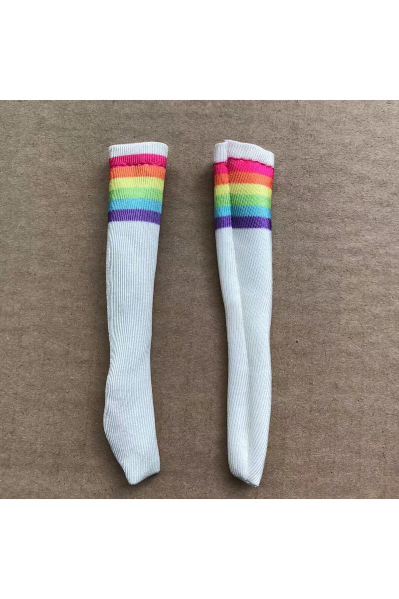 white socks Rainbow Doll Stands Shiny Alive Sparkly Doll Eyes Original Doll Replacement Holders Colo