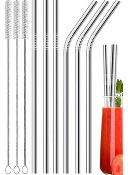 9 Piece Metal Straw Set 6 Stainless Steel Straws 3 Straw Cleaning Brush - pzsku/ZB4420C2205FB43354BE9Z/45/_/1725790905/19e15cf8-6d1e-4cd3-985c-e89278ad8773