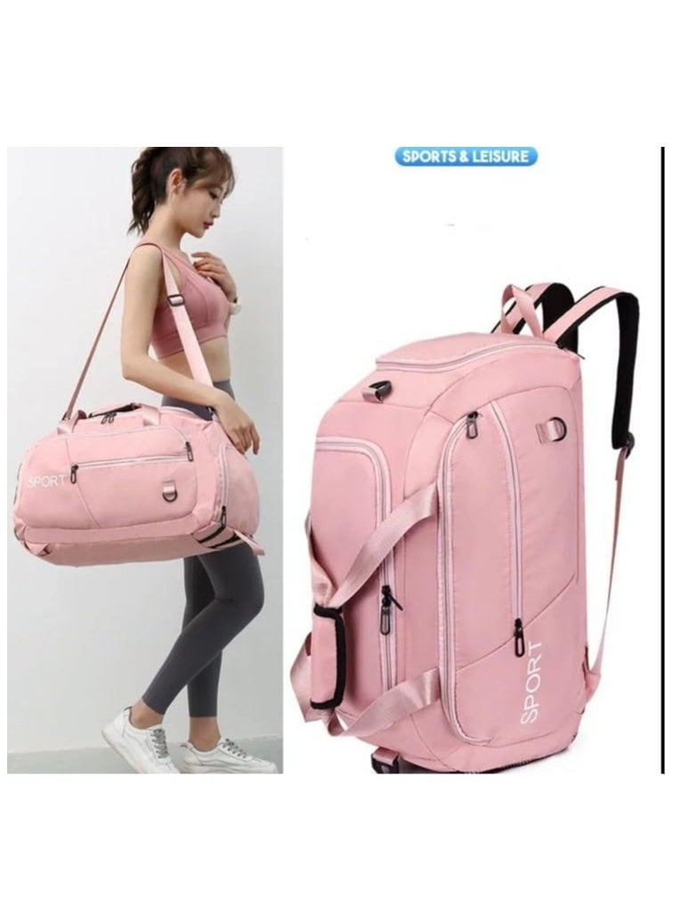 QSHOP - Sport Bag Creative 7 Zipper Shoulder Bag Handbag Backpack with Shoe Compartment Waterproof for Men Women Travel Gym Bag - Image 1