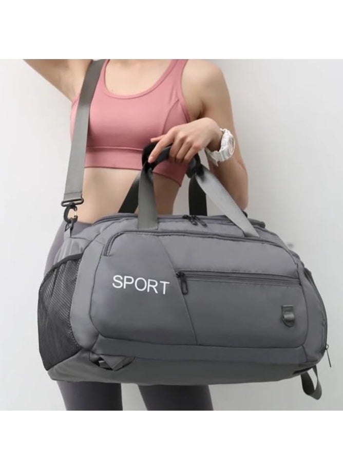 QSHOP - Sport Bag Creative 7 Zipper Shoulder Bag Handbag Backpack with Shoe Compartment Waterproof for Men Women Travel Gym Bag - Image 1