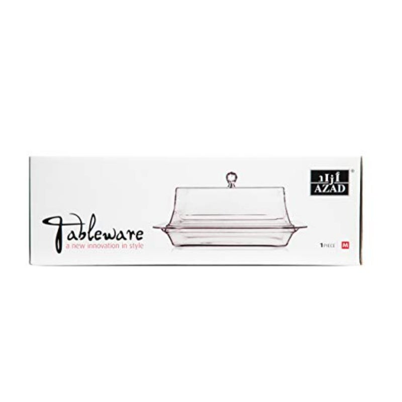 أدوات مائدة أكريليك مربعة على شكل قبة جبنة متوسطة 33 × 33 × 10.8 سم، شفاف، Ftr-M-02 - Image 4