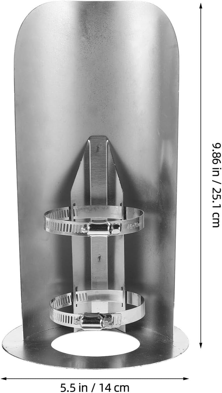 Stainless Steel Chimney Pipe Cover 6.5 Inch Rain Guard with Vent Screen Roof Exhaust Cap for Outdoor Fireplace Stove Pipe Weather Resistant - Image 1