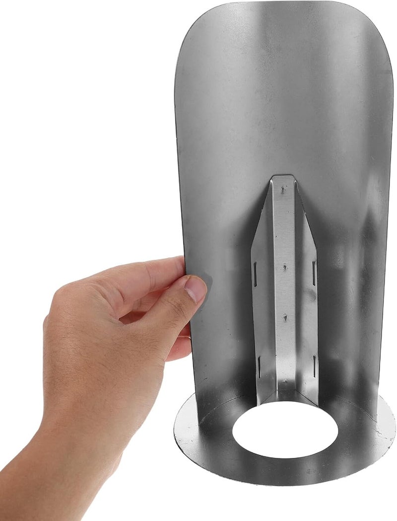 Stainless Steel Chimney Pipe Cover 6.5 Inch Rain Guard with Vent Screen Roof Exhaust Cap for Outdoor Fireplace Stove Pipe Weather Resistant - Image 3