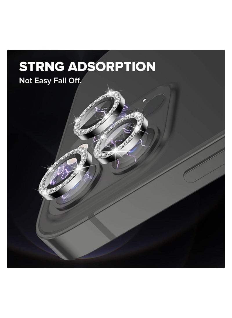 Raxoom ELTERAZONE Compatible for iPhone 13 Pro Max(6.7â€™â€™) iPhone 13 Pro(6.1â€™â€™) 2021 Camera Lens Protector, 9H Tempered Glass Film Full Cover Glitter Diamond Sticker Accessories for iPhone 13 Pro/Pro Max - Image 3