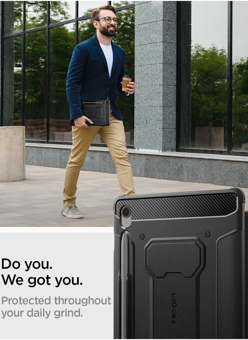 Spigen Rugged Armor Pro Samsung Galaxy Tab S10 FE Case (2025) / Galaxy Tab S9 Cover (2023) with S Pen Holder - Black  - Image 3