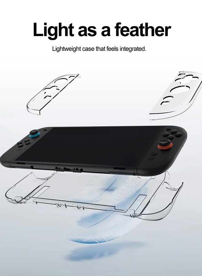 Tersely PC Case for Nintendo Switch 2 Case 2025 Slim Design Clear Dockable Controller Cover, Grip Cover for Joy-Con ,Shock-Absorption, Anti-Scratch - Crystal Clear  - Image 4