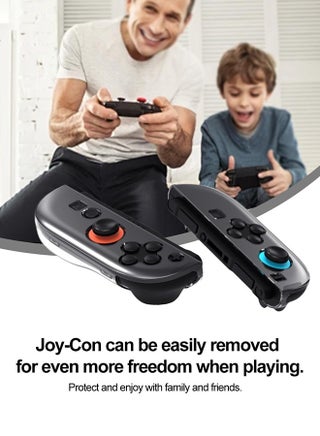 حافظة شفافة بلورية قابلة للتوصيل لنينتندو سويتش 2 (2025)， تصميم رفيع غطاء مقبض صلب من مادة PC لمنتج Joy-Con Controller， امتصاص الصدمات، مقاومة الخدشات - view 3
