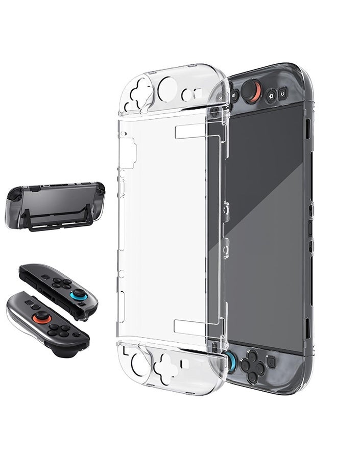 Tersely PC Case for Nintendo Switch 2 Case 2025 Slim Design Clear Dockable Controller Cover, Grip Cover for Joy-Con ,Shock-Absorption, Anti-Scratch - Crystal Clear  - Image 1