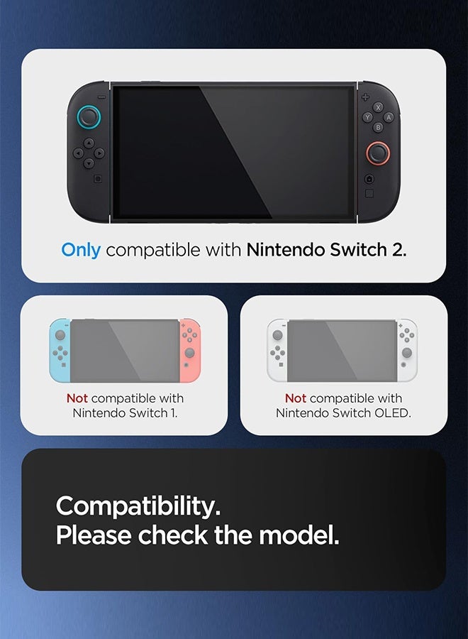 Tersely PC Case for Nintendo Switch 2 Case 2025 Slim Design Clear Dockable Controller Cover, Grip Cover for Joy-Con ,Shock-Absorption, Anti-Scratch - Crystal Clear  - Image 2