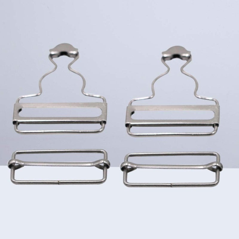 comfrt 4pcs Overall Buckles Retro Suspender Buckles Overall Clip Replacement for Trousers Cotton Jacket Jeans White - Image 4