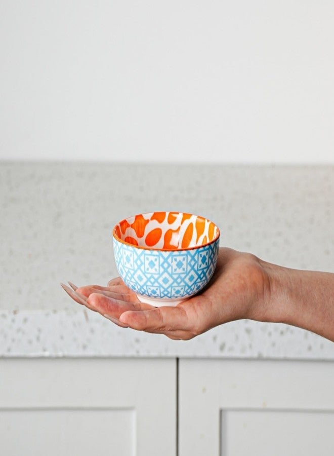 Cerkik Ceramic Dipping Bowls Set - Mini 4 Oz Dessert Bowls - Small 3.5 Inch Porcelain Bowls for Side Dishes, Snack, Yogurt, Appetizer - Microwave Dishwasher Safe - Set of 6 - Assorted Colors - Image 2