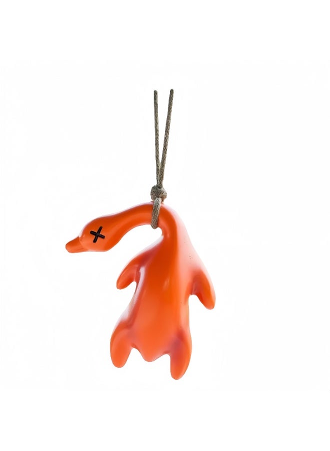 قطعة واحدة من قلادة السيارة، سلسلة مفاتيح، تعليقة هاتف، قلادة متغيرة اللون بالأشعة فوق البنفسجية على شكل بطة مشوية، تستشعر درجة الحرارة، زينة وقلادات للسيارة - Image 4