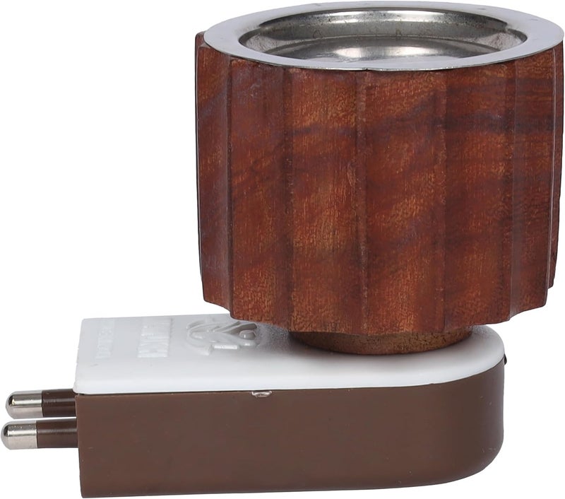 Eabir Wood Camphor Burner for Home|Kapoor Dani for Puja I Camphor Burner|Camphor Diffuser for Home Fragrance, Brown - Image 1