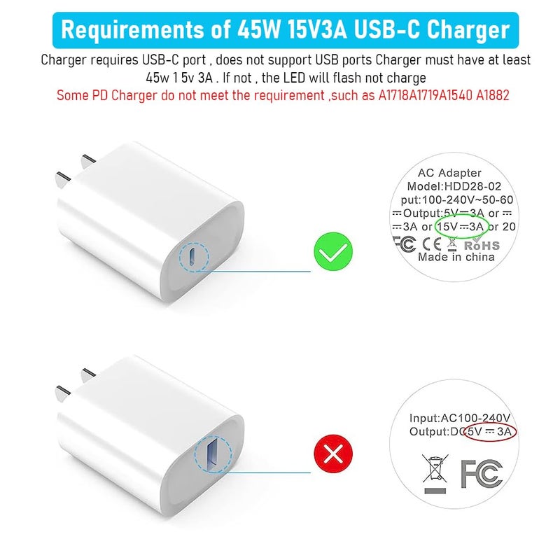 Verilux ® Type C Charging Cable for Surface Laptop, 5.9ft Type C Charging Cable for Laptop 45W 15V3A Power Supply, for Surface Pro7 Go2 Pro6 5/4/3 Laptop1/2/3 (Only Support QC Certified Charge Head) - Image 2