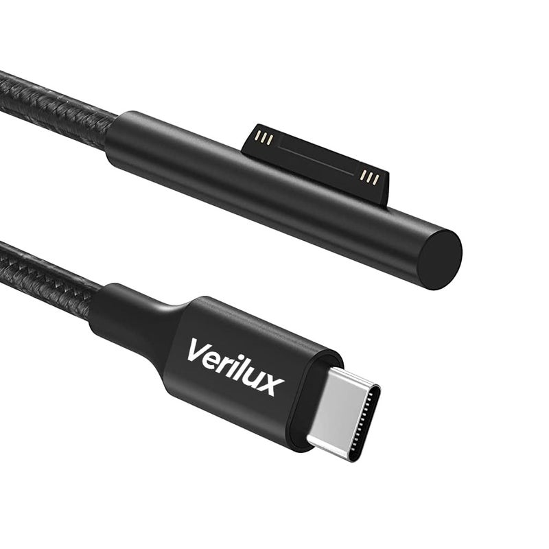 Verilux ® Type C Charging Cable for Surface Laptop, 5.9ft Type C Charging Cable for Laptop 45W 15V3A Power Supply, for Surface Pro7 Go2 Pro6 5/4/3 Laptop1/2/3 (Only Support QC Certified Charge Head) - Image 1