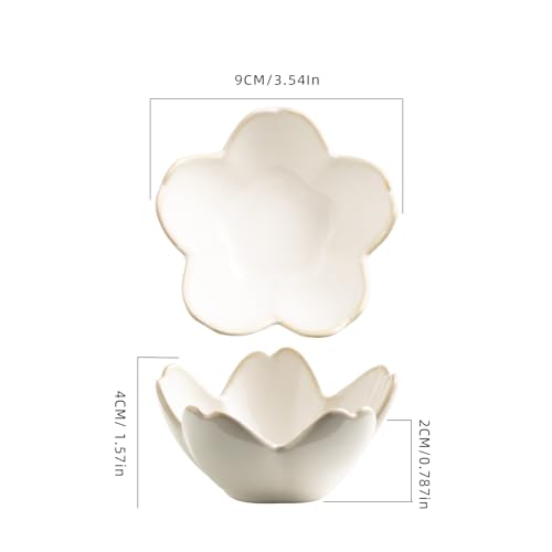 zerokyclan Ceramic Ring Holder Tray - Decorative Floral Trinket Bowl for Jewelry Storage & Vanity Decor, Bathroom Sink, Entryway Foyer, Nightstand(white) - Image 2