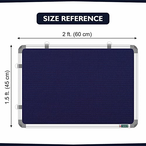 YAJNAS 59x41 CM Premium Material Notice Pin-up Board/Pin-up Board/Soft Board/Bulletin Board/Pin-up Display Board for Office, School and Home. (Blue, 59x41 CM (Pack of 1) - Image 3