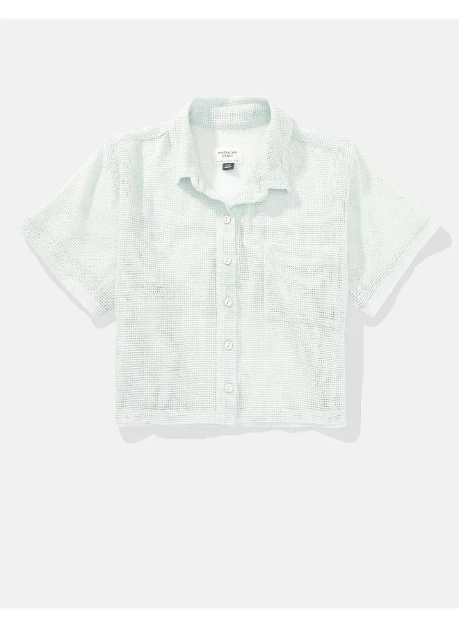 امريكان ايجل AE Cropped Cabana Shirt