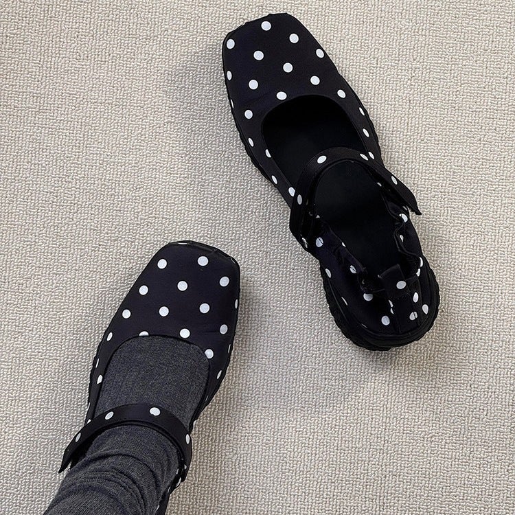 French Style Women's Sheepskin Mary Jane Shoes with Buckle - Image 4