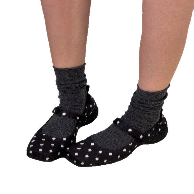 French Style Women's Sheepskin Mary Jane Shoes with Buckle - Image 5