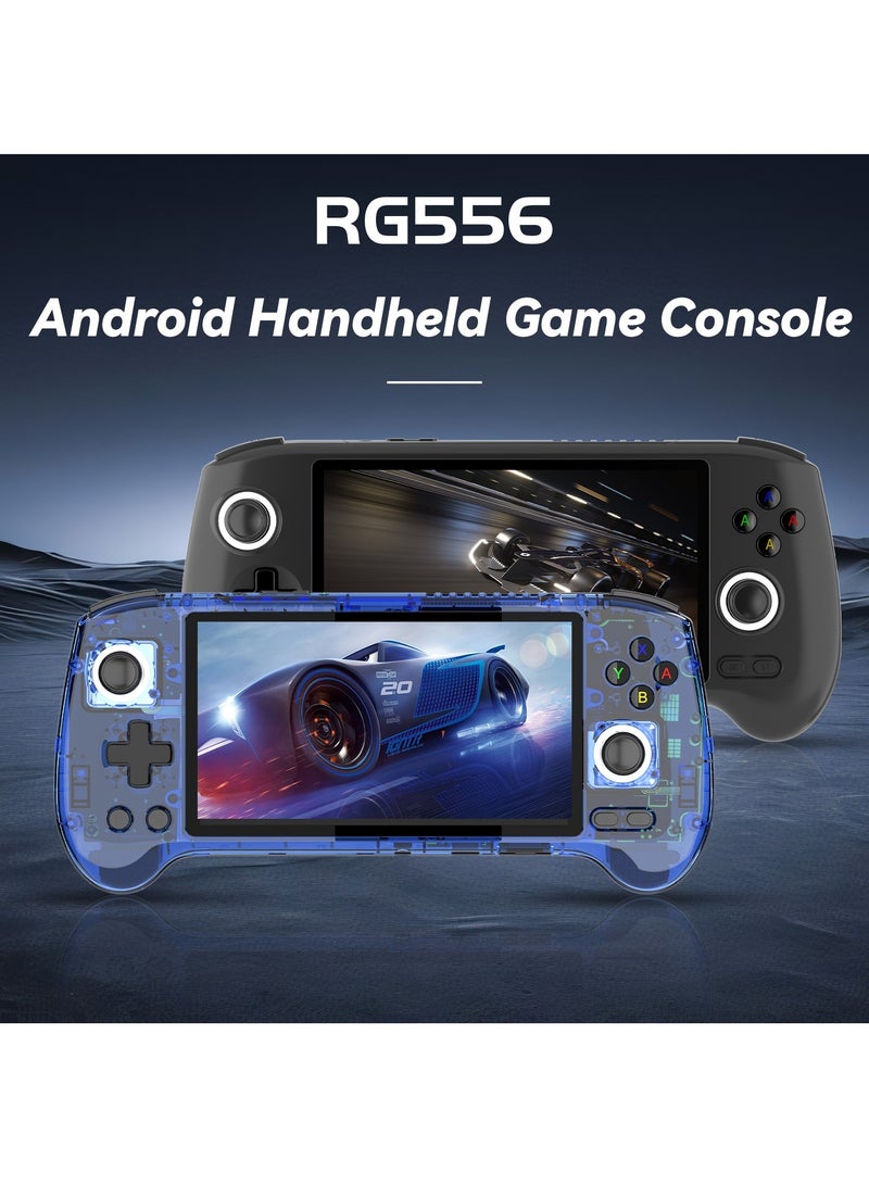 ANBERNIC  RG556 Handheld Game Console Unisoc T820 Android 13 5.48 inch AMOLED Screen 5500mAh WIFI Bluetooth Retro Video Players (Transparent blue) - Image 2