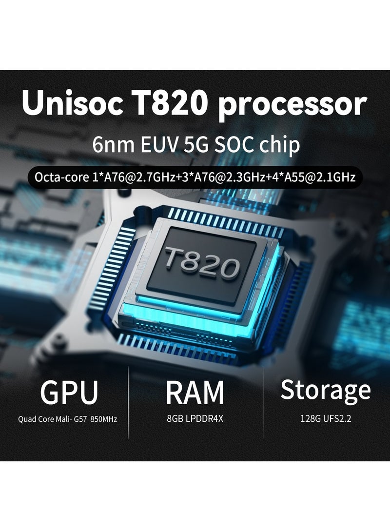 ANBERNIC  RG556 Handheld Game Console Unisoc T820 Android 13 5.48 inch AMOLED Screen 5500mAh WIFI Bluetooth Retro Video Players (Transparent blue) - Image 4