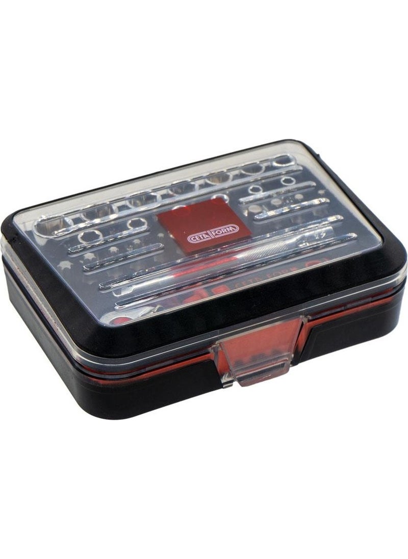 Ceta Form - C00-27PH5 1/4" 6 Corner Socket Set 27 Pieces (P.box) - Image 1