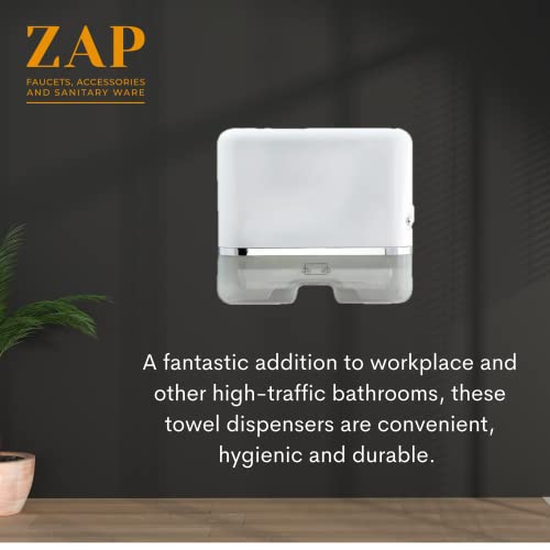 ZAP Paper Towel Dispensers, Wall Mount Commercial Toilet Tissue Dispensers Paper Towel Holder C-Fold - Image 2