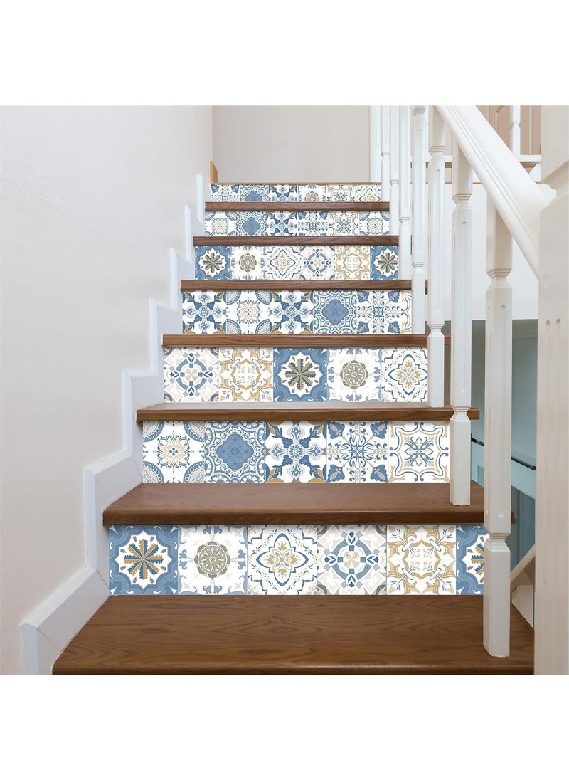 Bluejw - 20*20CM 24 Pieces Of European Style Waterproof And Oil Proof Wall Tiles Self Adhesive Decorative Stickers - Image 1