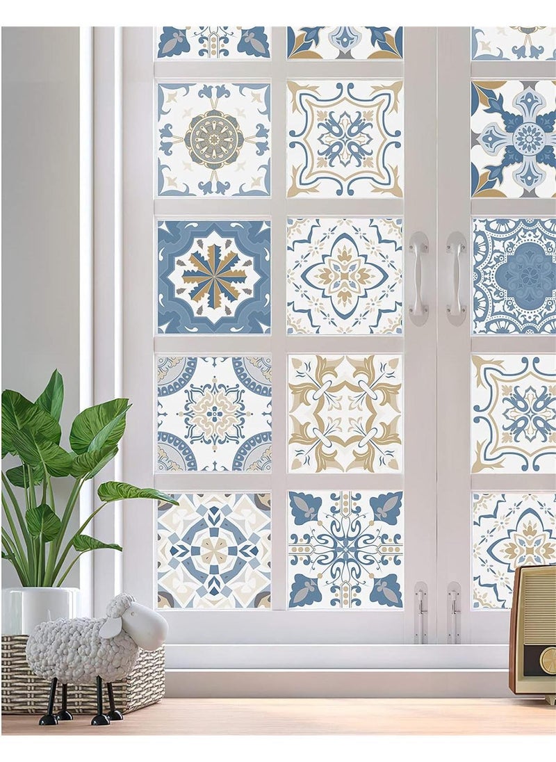 Bluejw - 20*20CM 24 Pieces Of European Style Waterproof And Oil Proof Wall Tiles Self Adhesive Decorative Stickers - Image 1