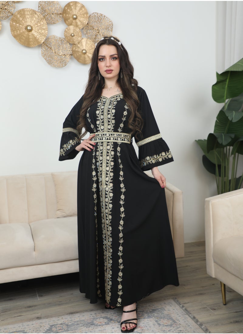 Bint Al Bilad Ready to Wear Embroidered Jalabiya I Golden Collection I 3938  - Image 1