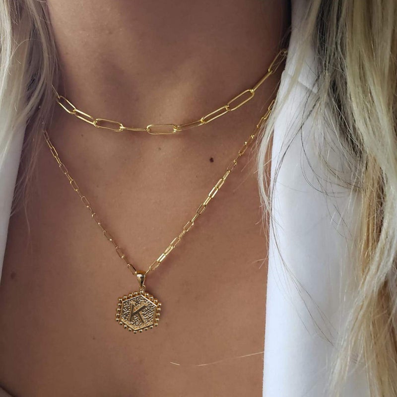 M MOOHAM Gold Layered Initial Necklaces for Women - Necklaces for Women Cute Letter Initial N Necklace Choker Necklace Dainty Layered Necklaces for Women Preppy Jewelry - Image 4