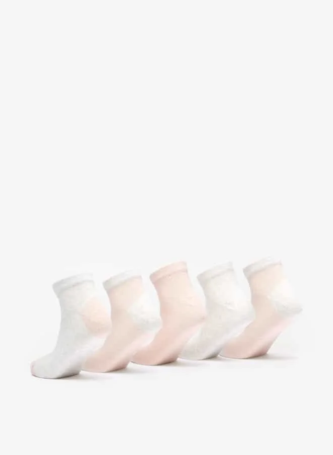 Flora Bella By Shoexpress Boys Assorted Ankle Length Socks - Set of 5