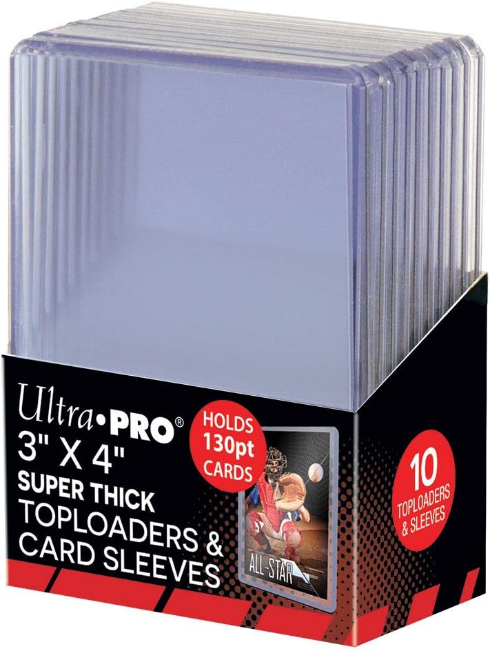 Ultra Pro 3 X 4 Super Thick 130PT Toploader with Thick Card Sleeves - 10 Count - Image 2