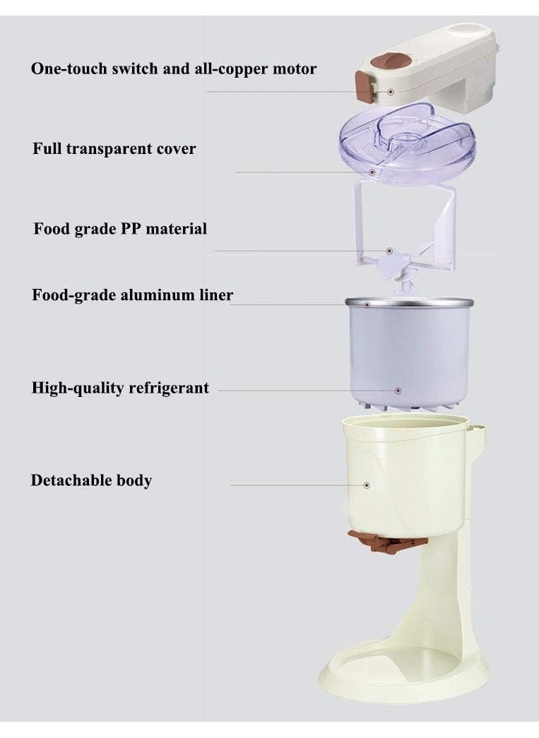 Generic - Electric Ice Cream Machine 1L Capacity Automatic Ice Cream Maker Easy Clean Ice Cream Cone - Image 1