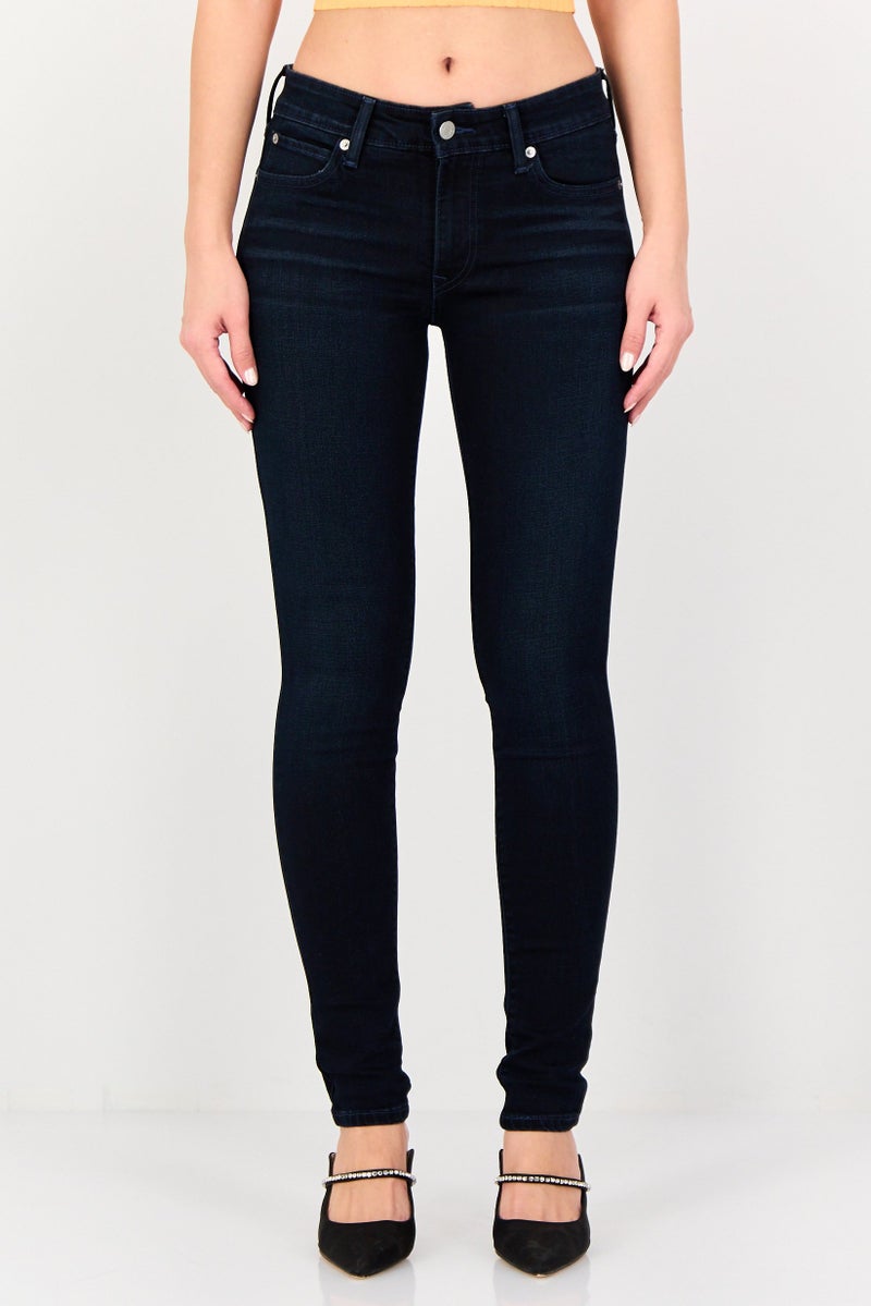 Levi's Women Skinny Fit Washed Stretchable Denim, Navy - Image 1