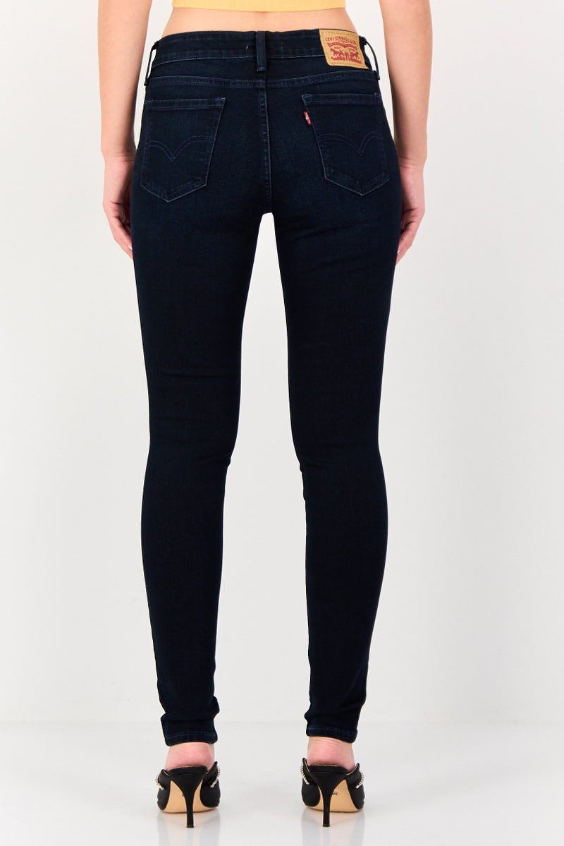 Levi's Women Skinny Fit Washed Stretchable Denim, Navy - Image 4