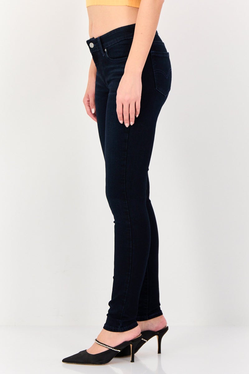 Levi's Women Skinny Fit Washed Stretchable Denim, Navy - Image 2
