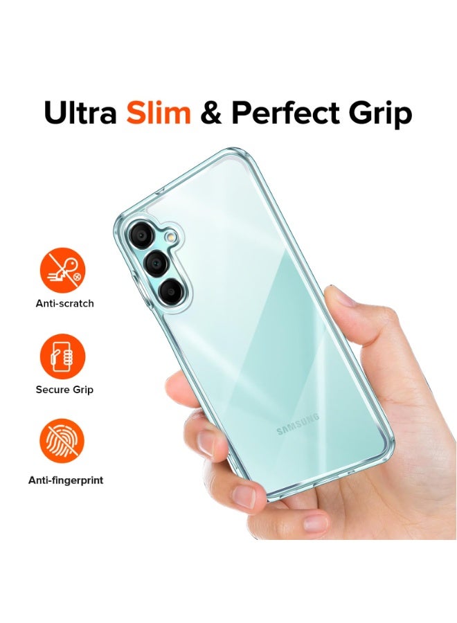 SANMUGEED Clear Case Compatible with Samsung Galaxy A16 5G/4G Case with 2 Tempered Glass Screen Protector, Soft Bumper Anti-Scratch Silicone Phone Case Cover Transparent - Image 2