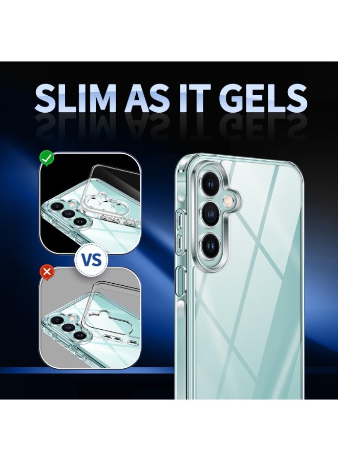 SANMUGEED Clear Case Compatible with Samsung Galaxy A16 5G/4G Case with 2 Tempered Glass Screen Protector, Soft Bumper Anti-Scratch Silicone Phone Case Cover Transparent - Image 5