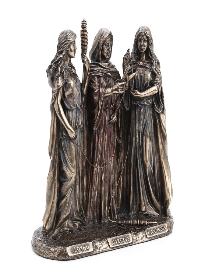 فيرونيز ديزاين تمثال يوناني من الراتنج المصبوب على البارد، يجسد الأقدار الثلاثة، بلمسة نهائية برونزية عتيقة. - Image 2